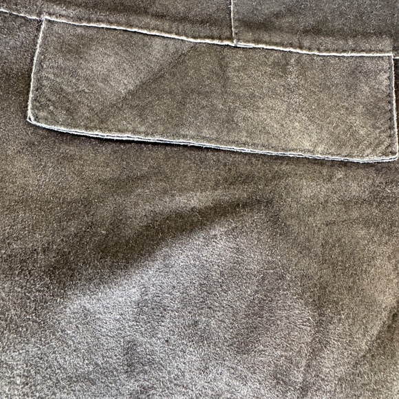 Sigrid Olsen SO Blue Suede Jacket Dark Brown Size L - Picture 4 of 11